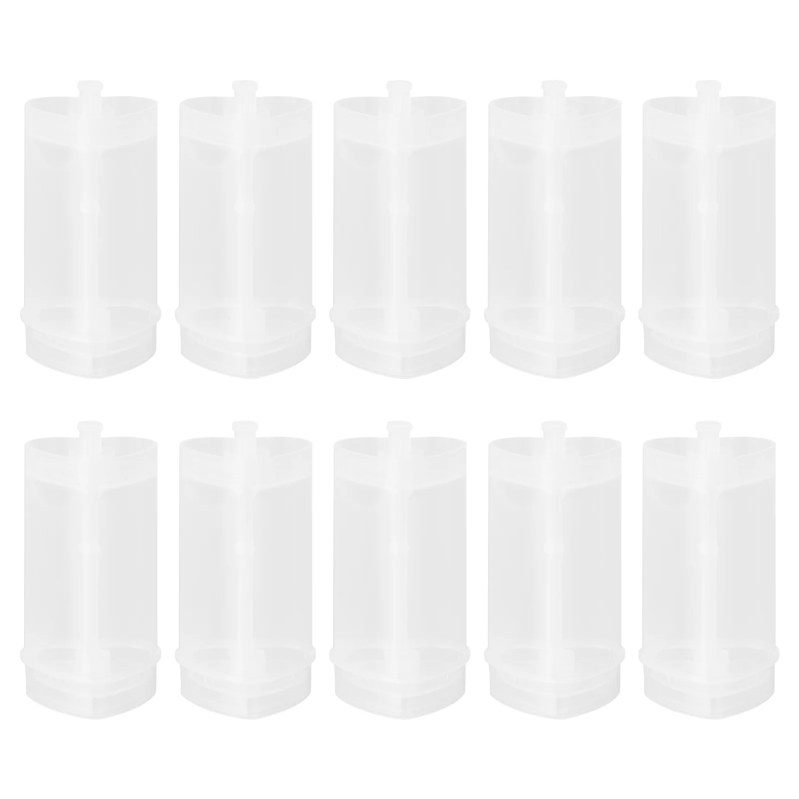 

10 Pcs Cake Tube Push Containers Shooter Holder with Lid Cover Tools Lollipop Molds