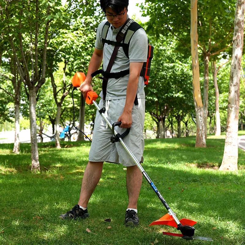 Electric Lawn Mower Lithium Battery Brush Mower Portable Weeding Mowing and Trimming Machine for Household Courtyard Lawns