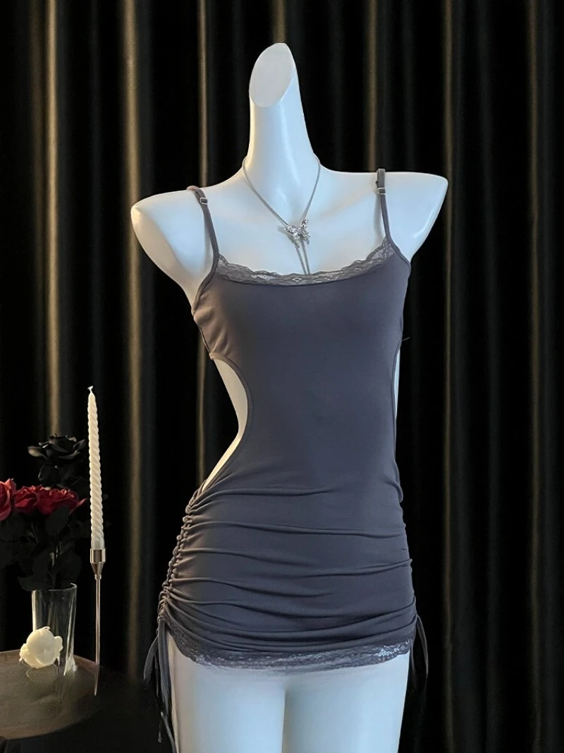 

Сексуальная кружевная ночная рубашка на тонких бретельках для женщин — горячая, для похудения, пижама в зрелом стиле, облегающая и женская одежда для сна для романтики