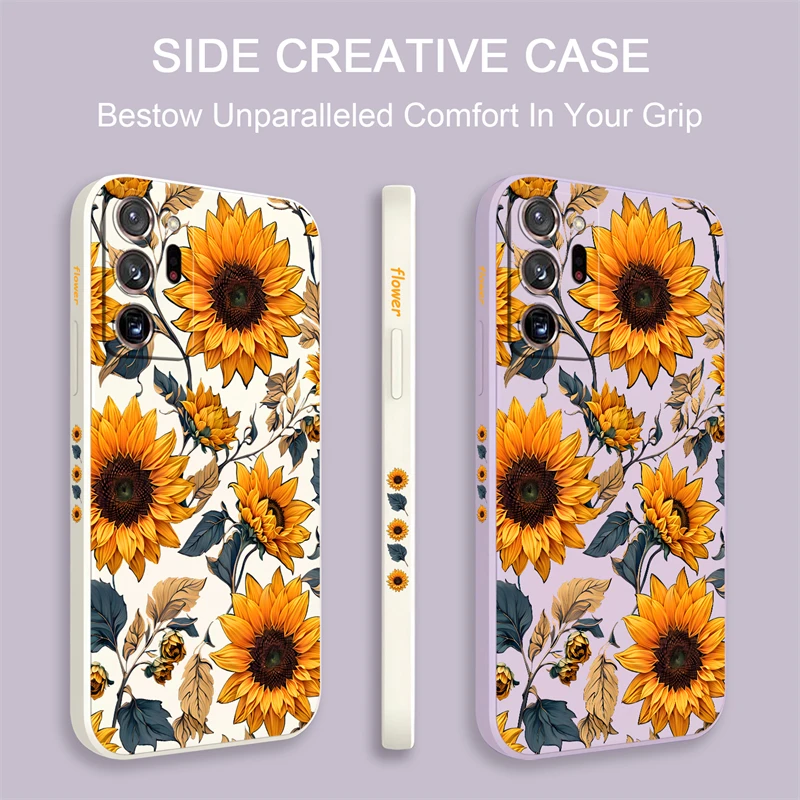 Cute Daisies Flowers Case For Samsung Galaxy Note 10 Lite Plus 20 Ultra 8 Soft Silicone Shockproof Bumper Back Phone Cover Coque