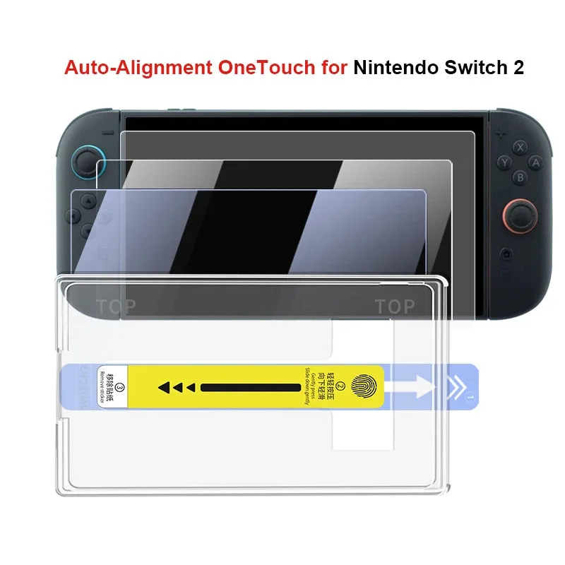 Auto-Alignment OneTouch for Nintendo Switch 2 Tempered Glass Screen Protector Gaming Accessories Ultra-Clear