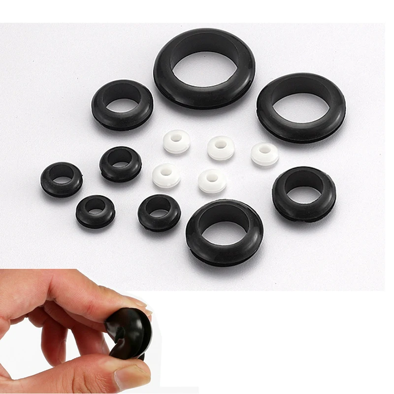 10/20pcs3-30mm External Circlip Rubber Grommet Gasket For Protects Wire Cable And Hose Custom Part Seal Assortment Set with Case