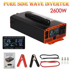 LED Display High Power Pure Sine Wave Inverter 2600W 12V/24V/48V TO AC 220V 110V Portable Car Power Inverter Voltage Converter