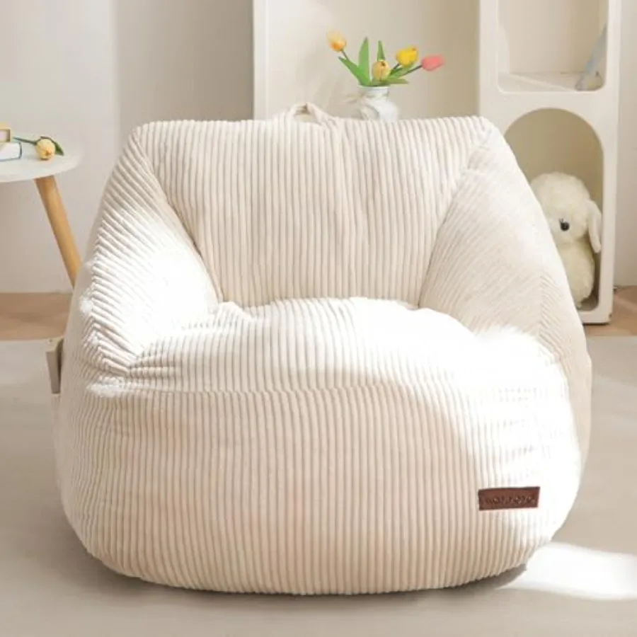 

Bean Bag Chair Bean Bag Couch with Handle Comfy Toddler Chair for Boys and Girls Accent Sofa Chair with Pocket for Gaming Readi