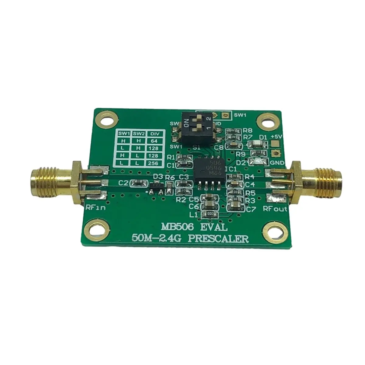 a16i]-modulo-mb506-eval-prescalador-de-micro-ondas-50mhz-24ghz-64-128-256-prescalador-24ghz