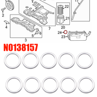 10X Car Thread Oil Drain Sump Plug Gaskets M14 Crush Washer Seal Ring For Audi A4 A6 Q3 Q5 VW Touareg Golf PASSAT N0138157