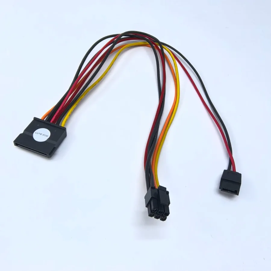 الكمبيوتر ATX اللوحة الرئيسية كابل الطاقة 8 مللي متر 6Pin 6P إلى SATA SSD HDD ODD DVD VCD محرك الأقراص الضوئية الحبل ل Plus QBT XE PRO QCT 1250 YJW72