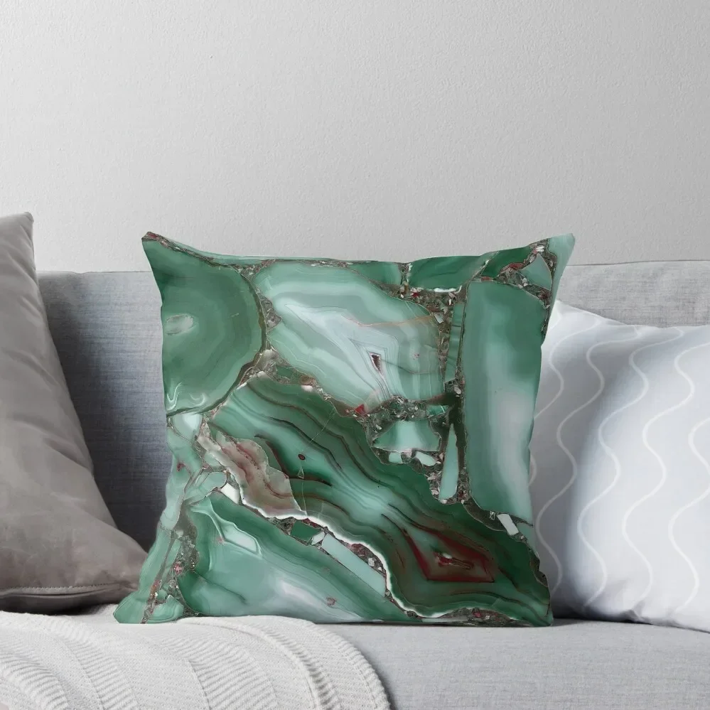 

Trend Green Faux Malachite Marble Throw Pillow Sofa Cushion Cover Decorative Pillow Covers For Sofa Marble Cushion Cover pillow