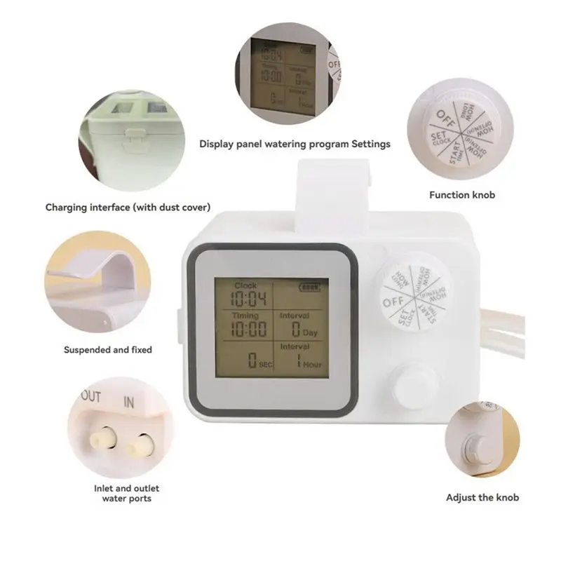 ABJT-Automatisches Bewässerungssystem für Topfpflanzen, Selbstbewässerungssystem mit verstellbarem Tropfer
