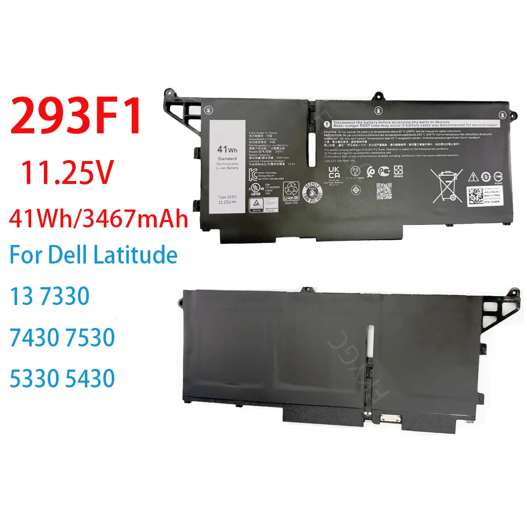 

New Laptop Battery 293F1 11.25V 41Wh 3467mAh High Quality For Dell Latitude 13 7330 7430 7530 5330 5430