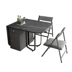 Fashion  Folding Dining Table Furniture Multifunctional Rectangle Movable Dining Table and Folding Chairs
