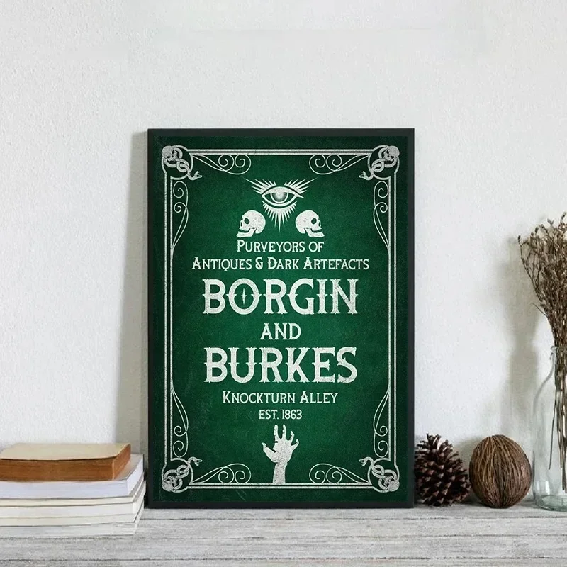 Classic Wizard Movie Illustration Poster Harries Magic School Poster and Print Wall Art Pictures for Living Room Bedroom Decor