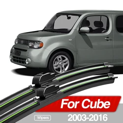 For Nissan Cube Z11 Z12 2003-2016 Front Windshield Wiper Blades 2pcs Windscreen Window Accessories 2004 2005 2006 2010 2013 2015
