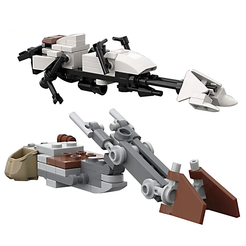 MOC Speeder Bike Batpods-Motorcycle Building Blocks Kit Space War Speeder Taxiing Vehicle Brick Model Assembly Kids Toys