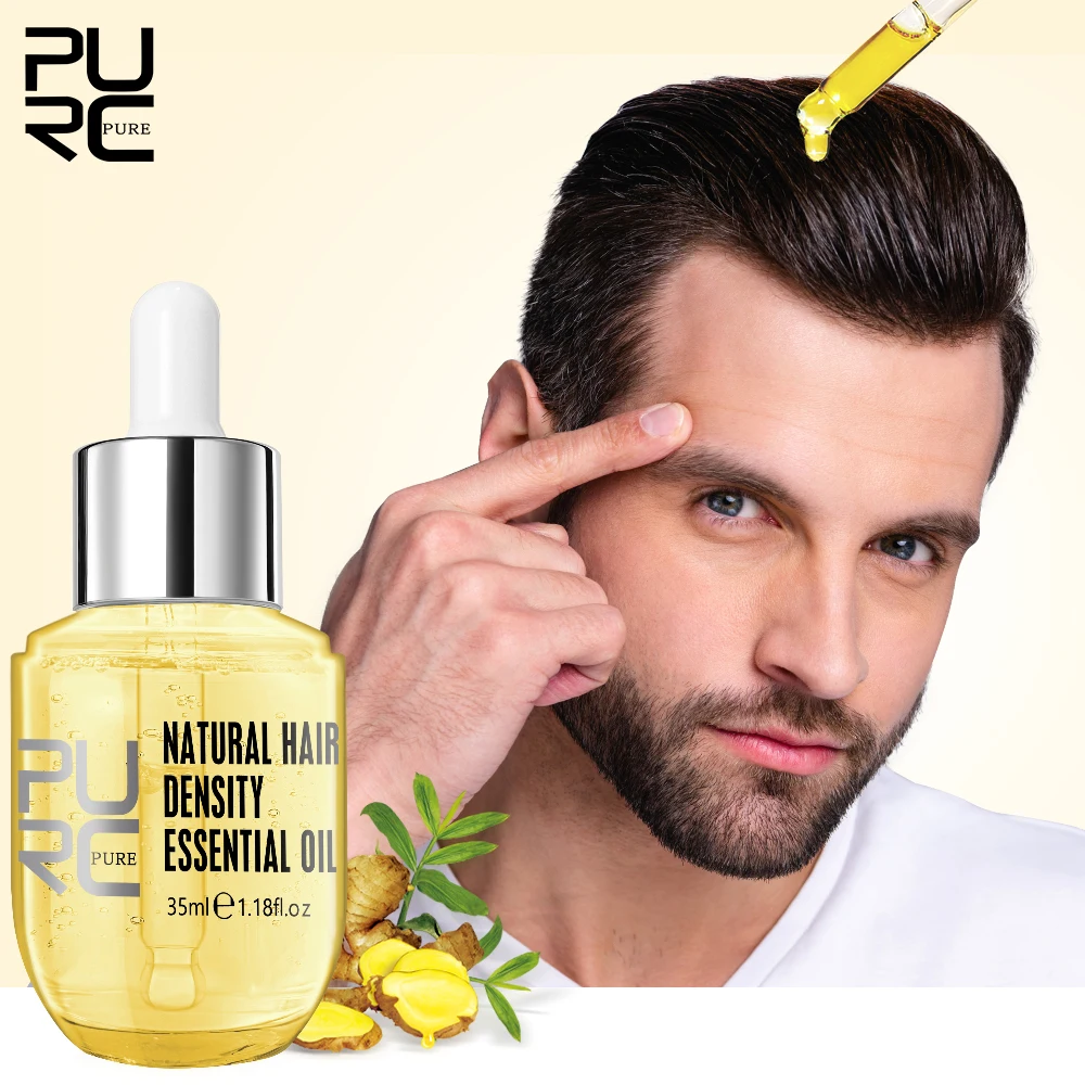 PURC-productos para el crecimiento del cabello para hombres y mujeres, aceite esencial de jengibre que previene la pérdida de cabello, tratamiento para el cuero cabelludo de rápido crecimiento, belleza para la salud