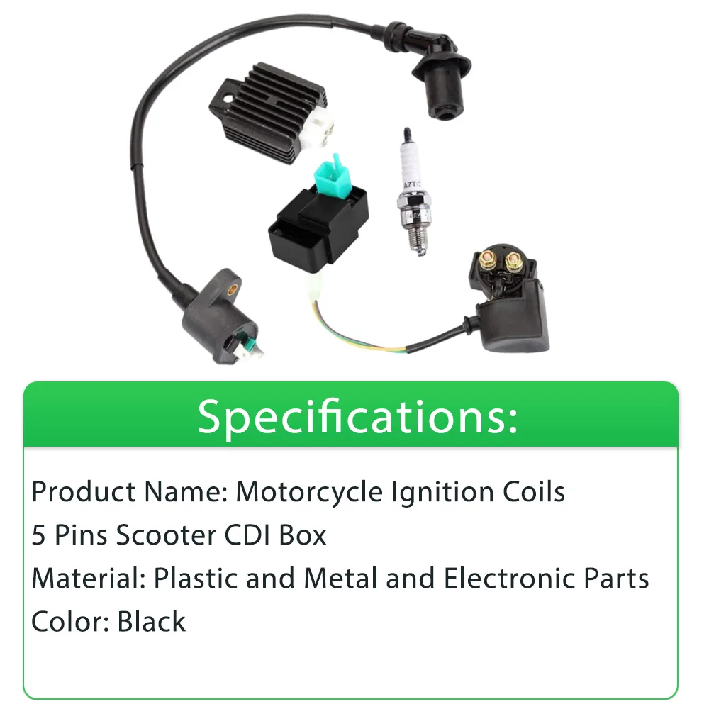 

For GY6 50cc-125cc engines in ATVs Motorcycle Ignition Coils 5 Pins Scooter CDI Box for Engine ATV Dirt Bikes Pit