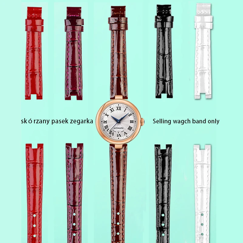 For Tissot 1853 Jiali Little Beauty Watch Strap T126 Notch Soft cowhide Women Watch Band T126010a Special Concave Interface 12mm