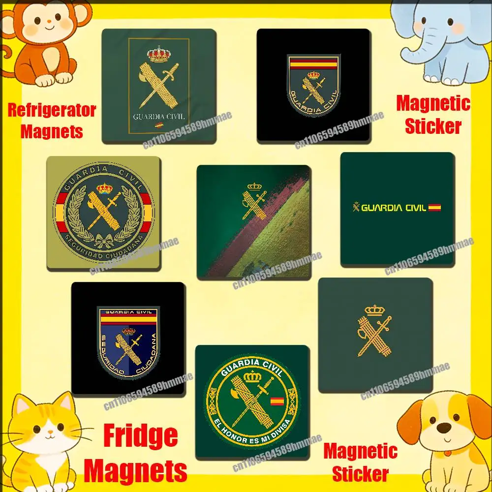 

For Spanish Guard Civil Emblem Fridge Freezer Refrigerator Magnets Metal Cabinet Magnetic Sticker Cover Home