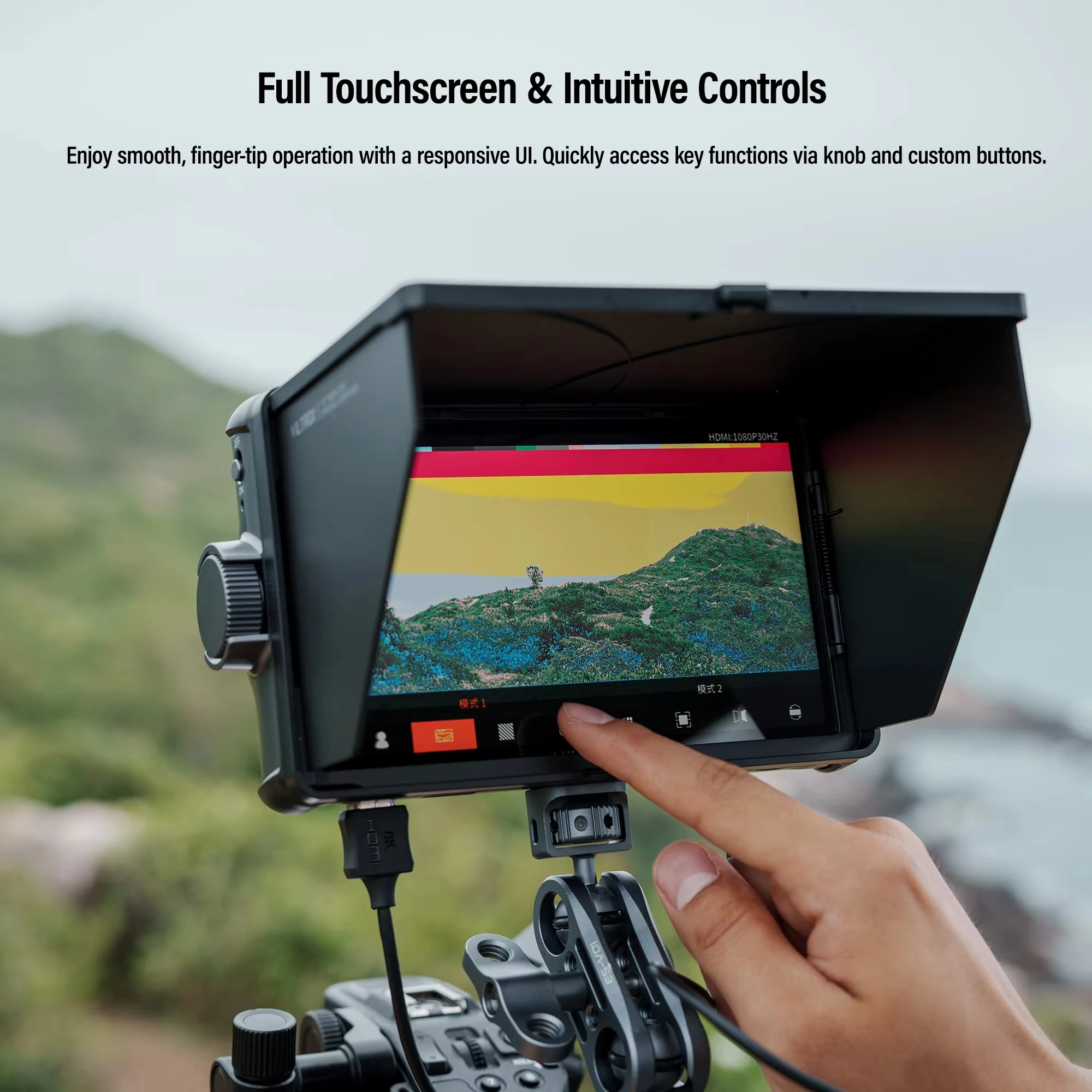 Viltrox DC-A1 Digital Camera Monitor 7 Inch Wide Monitor 4K HDMI Touch Screen Monitor For Photography Vlogging Filmmaking TV