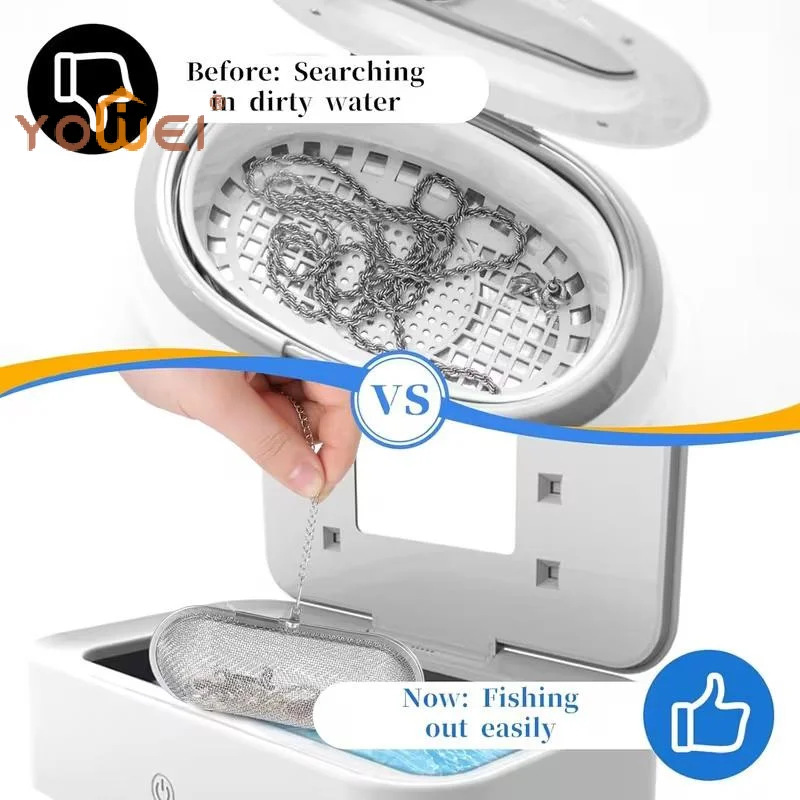 Latest Stainless Steel Watch Cleaner Mesh Basket Soundwave Technology Cleaner Basket Multi-Size For Jewelry, Eyewear, And Parts