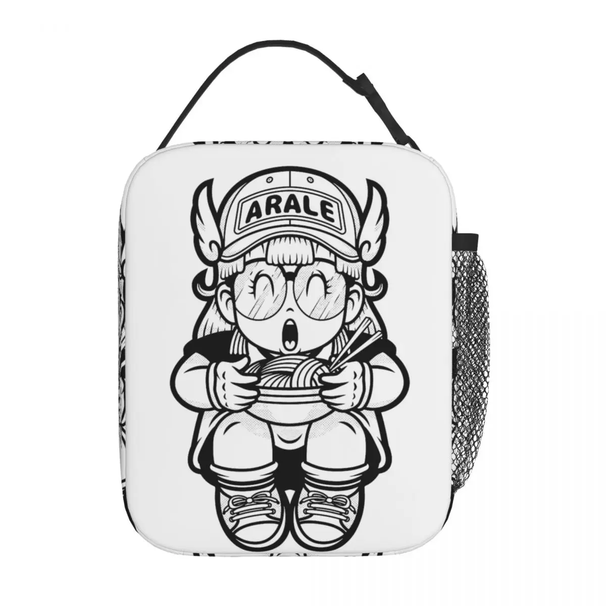 Anime Arale Dr Slump Insulated Lunch Bags Cooler Bag Lunch Container Portable Tote Lunch Box Food Bag College Outdoor