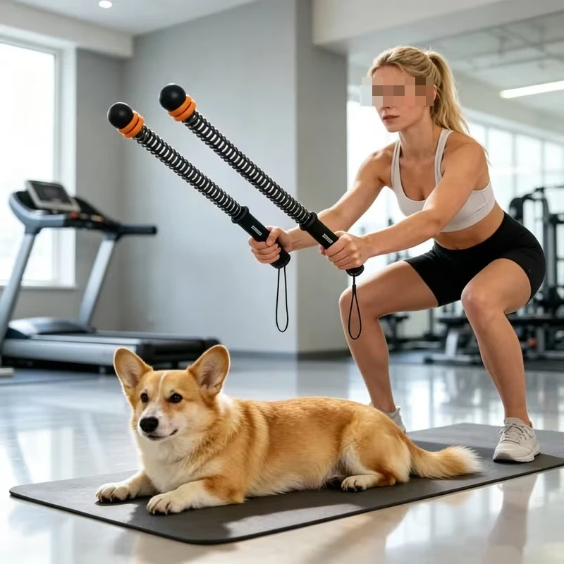 Double wireless fighting rope set, standard weight household full body training equipment, help burn fat and sweat