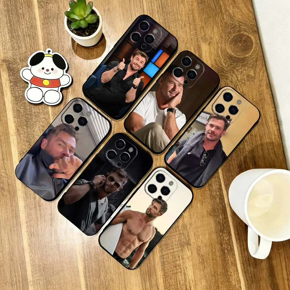 

Chris Hemsworth Phone Case For iPhone 17, 16,15,14,13,12,11 Plus,Pro Max, Others Soft Black Cover