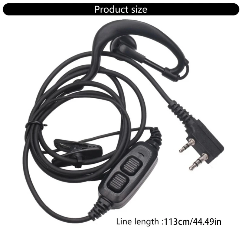 Adaptador doble Push to Talk para auriculares Walkies Talkies con enchufe 2 pines serie 82