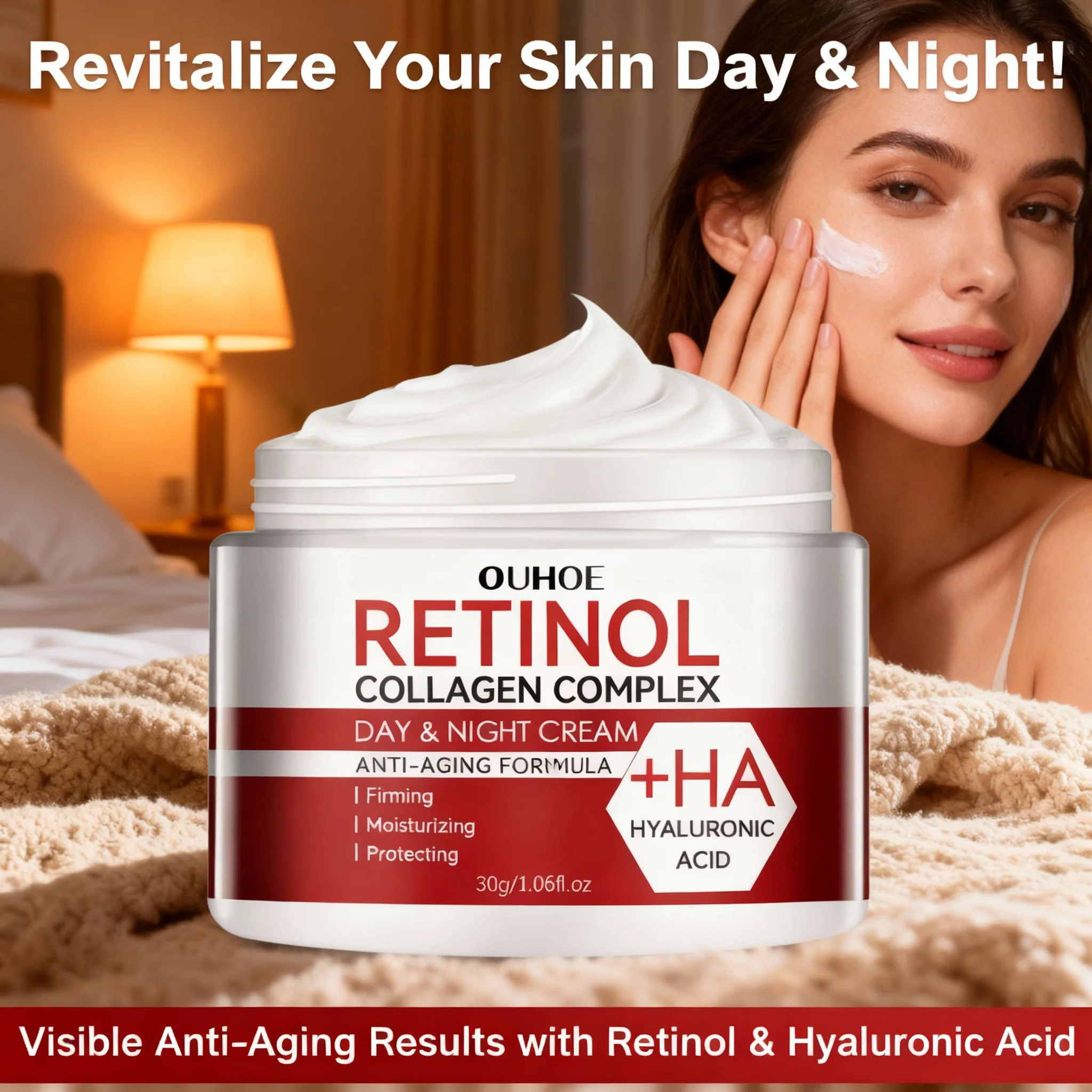 

Retinol Moisturizing Face Cream Firming Skin Nourishing Daily Facial Care For All Skin Types