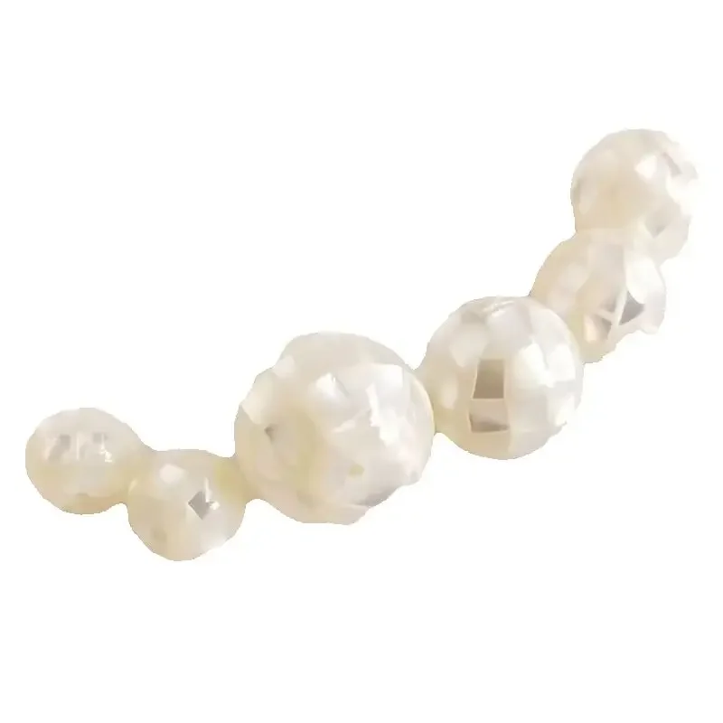 Natural white disc pearl shell round ball piece paste earth bead diy bracelet loose bead head jewelry with bead material