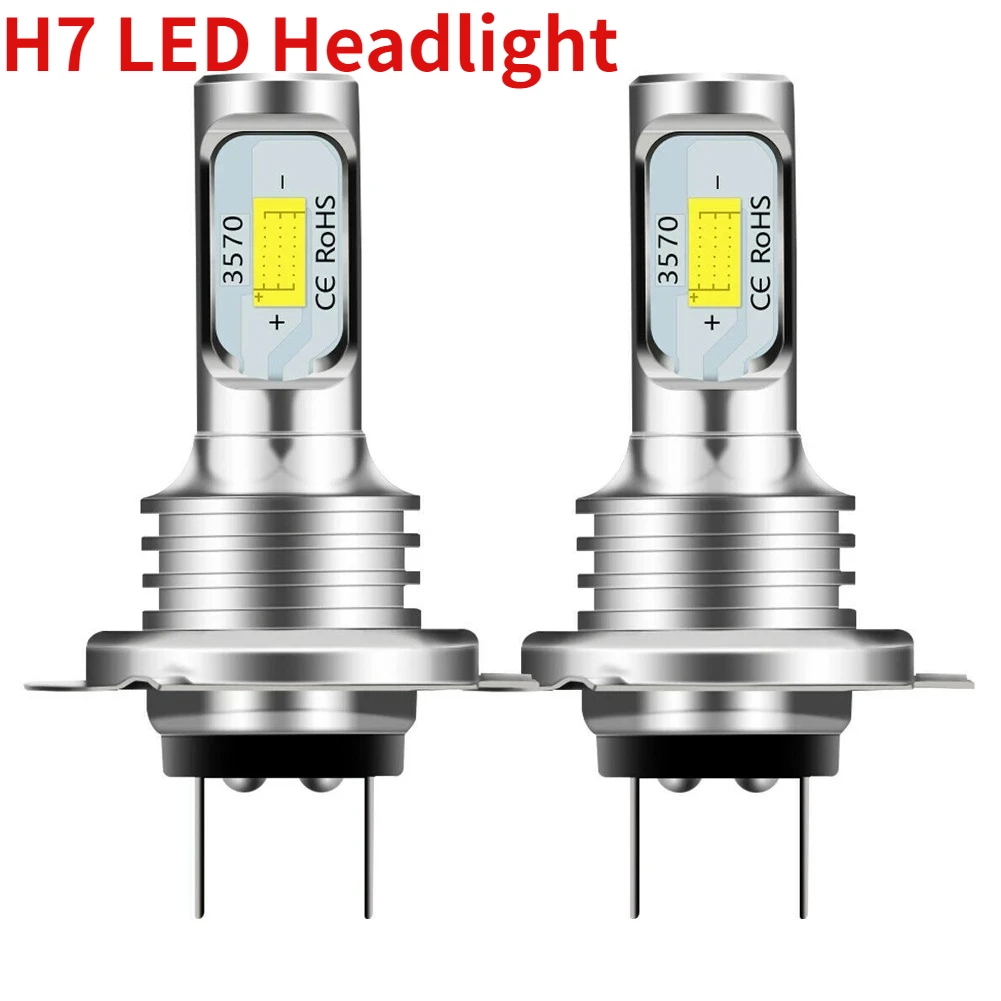 

2 x H7 LED Headlight Kit 80W 10000LM Hi Or Lo Beam Bulbs 6000K White IP 68 Waterproof