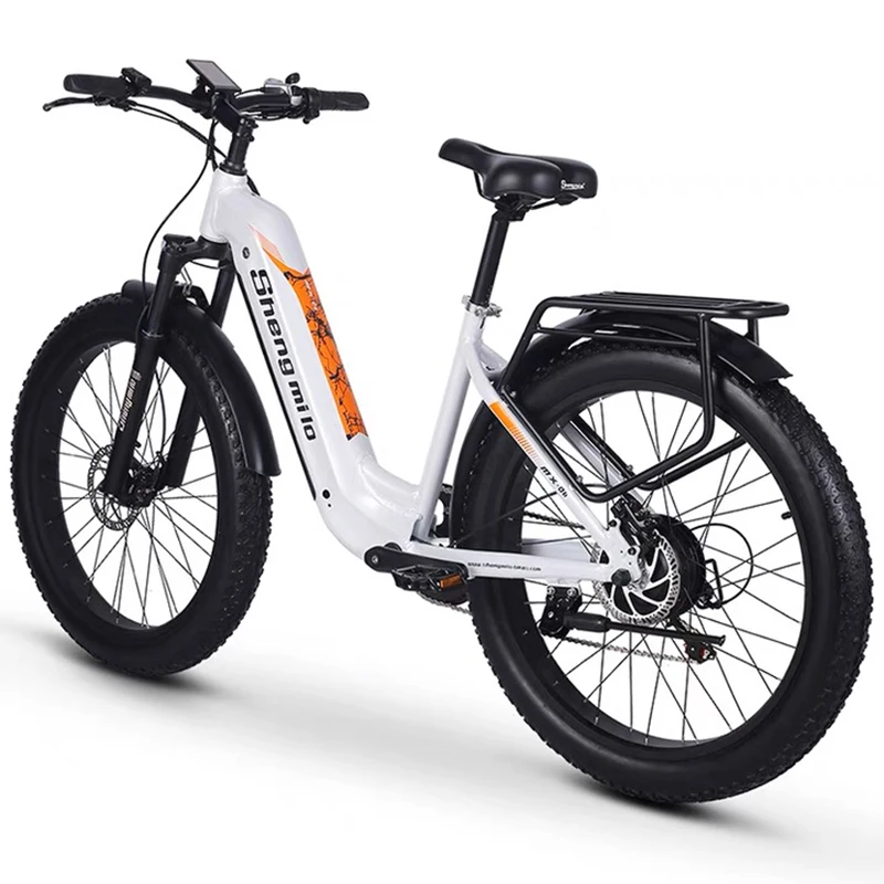 26 inch snow fat tyre electric assist mountain bike 48v500w lithium battery powered motor princess frame ebike