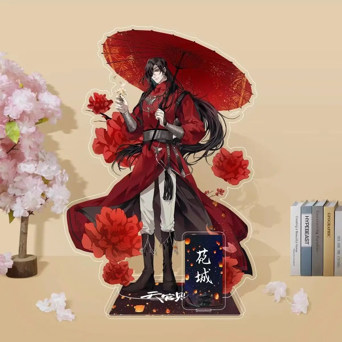 Cartoon Tian Guan Ci Fu Figure Stand Heaven Official’s Blessing Hua Cheng Xie Lian Shi Qingxuan Cosplay Plate Model Props