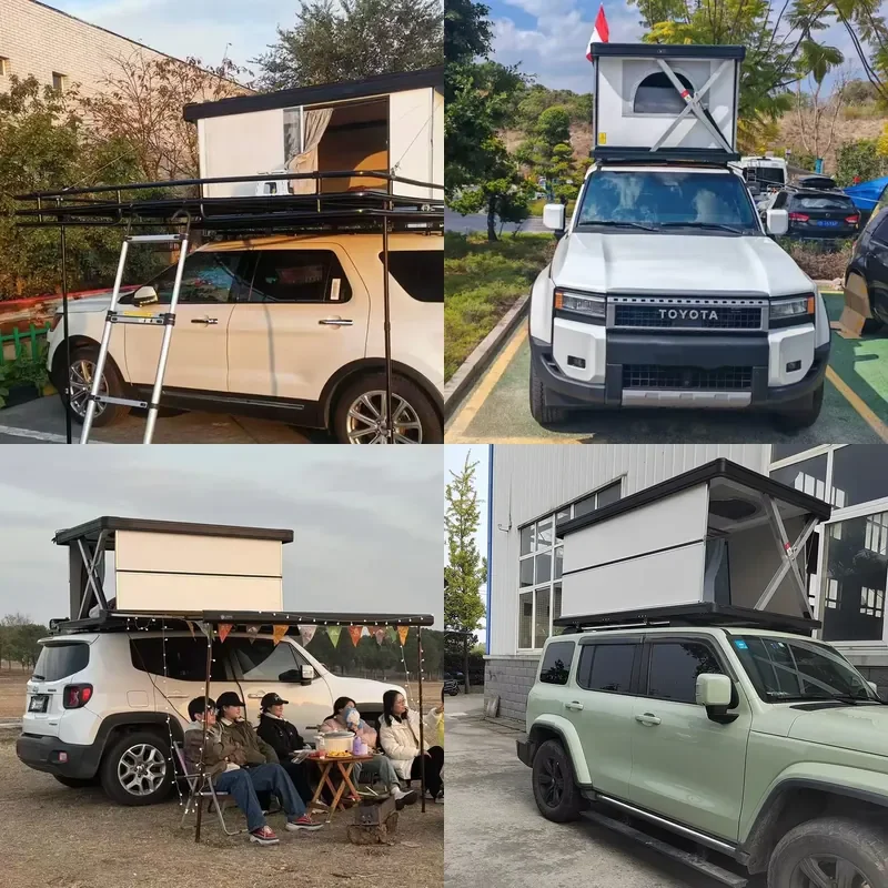 New Design Automatic Hard Shell Roof Tent with Remote Control for Camping
