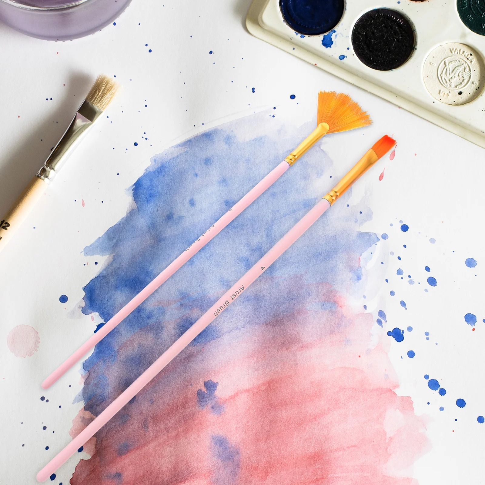 

12Pcs Premium Paint Brush Set Nylon Hair for Watercolor Acrylic Oil Painting Artistic Drawing Supplies Paint Brush for Painting