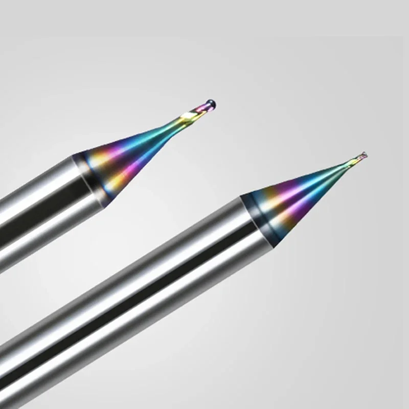 Carbide End Mill For Aluminum DLC Coated With Small Diameter Cutter  Mini Cnc Milling Machine Tool Tungsten Steel Milling Cutter