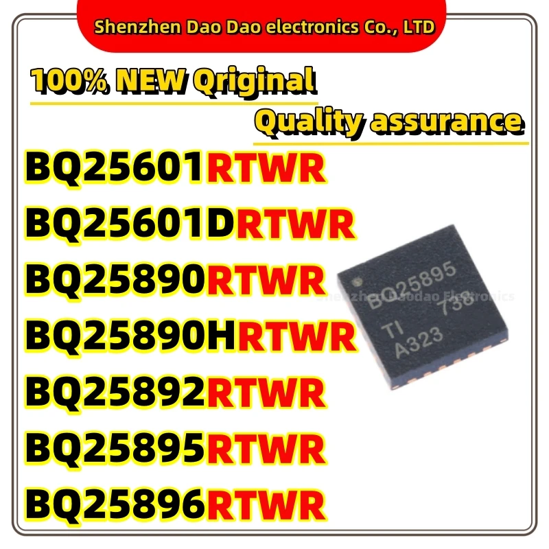 

10Pcs BQ25601RTWR BQ25601D BQ25890 BQ25890H BQ25892 BQ25895 BQ25896 RTWR IC Chip QFN