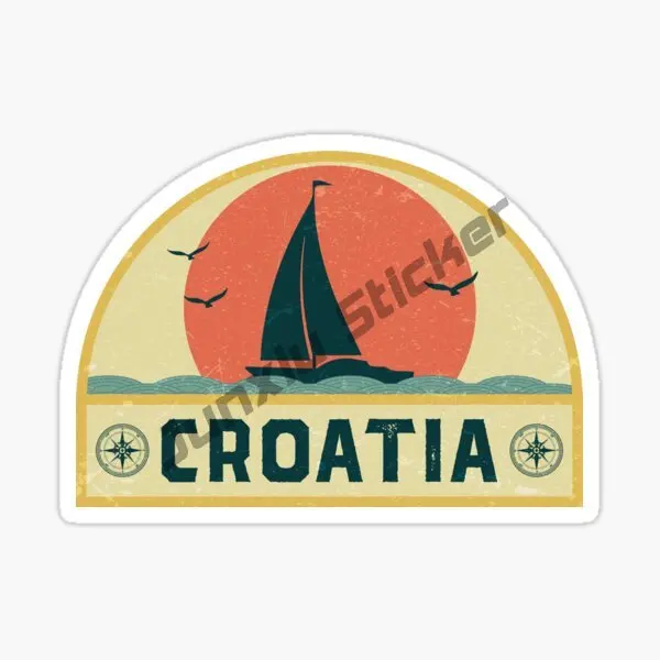 ملصقات كرواتيا العلم الكرواتي ملصق ممتص للصدمات للسيارات والدراجة والكمبيوتر المحمول مقاوم للماء من الفينيل ملصق سيارة لتزيين السيارات