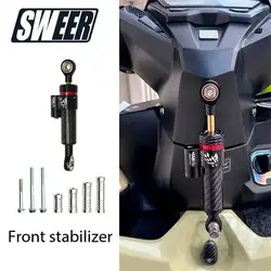 Applicable Scooter Off-Road Vehicle Electric Vehicle Steering Stabilize Damper Bracket Mount Carbon Fiber Modified Accessories