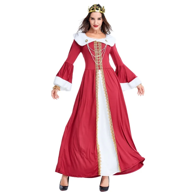 Gorgeous Medieval King & Queen Dress for Men and Women Halloween Cosplay Carnival Party Dress Up European Court Attire