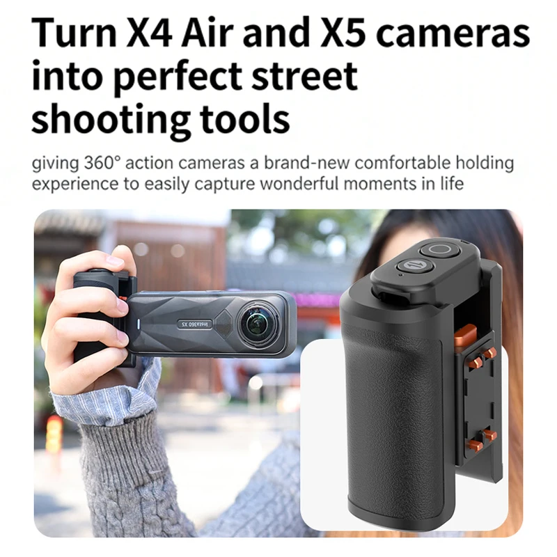 For Insta360 X5 X4 Air Photography Grip Aluminum Handle Mount For Insta 360 X5 Street Explorer Accessories