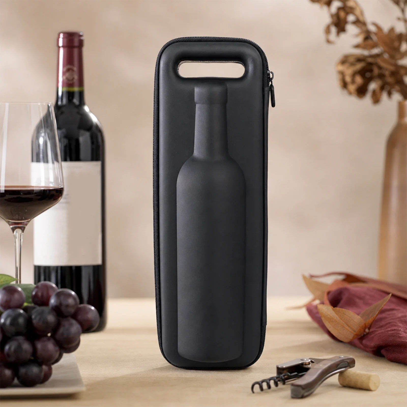 High Quality Hard Shell Wine Bottle Case 750ML Protective Insulated Wine Bottle Bag Duarable Portable Shock-Absorbing Wine Cover