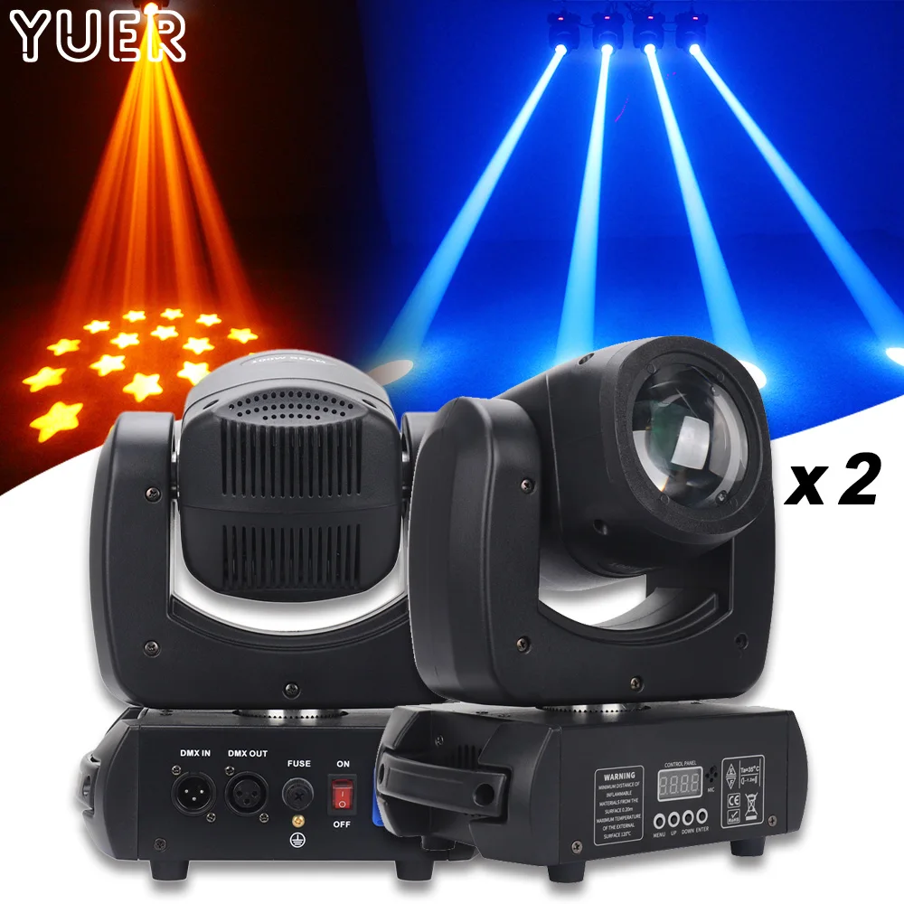 

2PCS/Lot LED 100W Beam Gobo Moving Head Spot Stage Lighting Oversea Warehouse DMX Pattern 18 Prims Party Wedding Dj DIsco Lamp