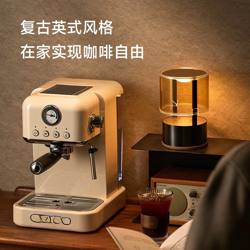 Semi-automatic home coffee machine brewing homemade coffee powder temperature control