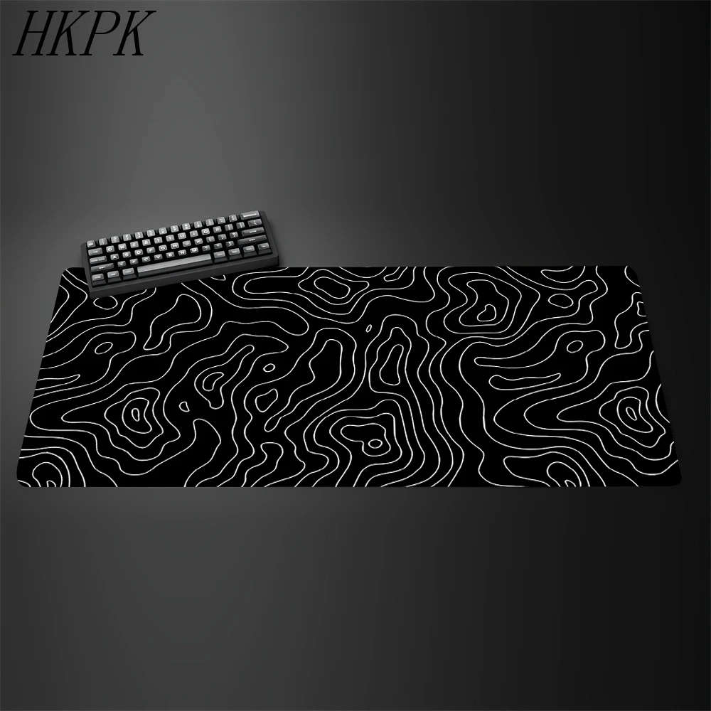

Black and White Lines Art Mouse Pad Large Computer Gaming MousePads Desk Mats Carpet Anti-slip Laptop Soft Mice Pad Mouse Mat