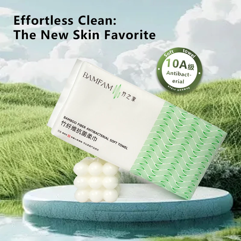 20/60/160pcs Bamboo Fiber Thickened Disposable Face Towel Travel Cleansing Dry Wet Makeup Remover Reusable Wiping Face Towel