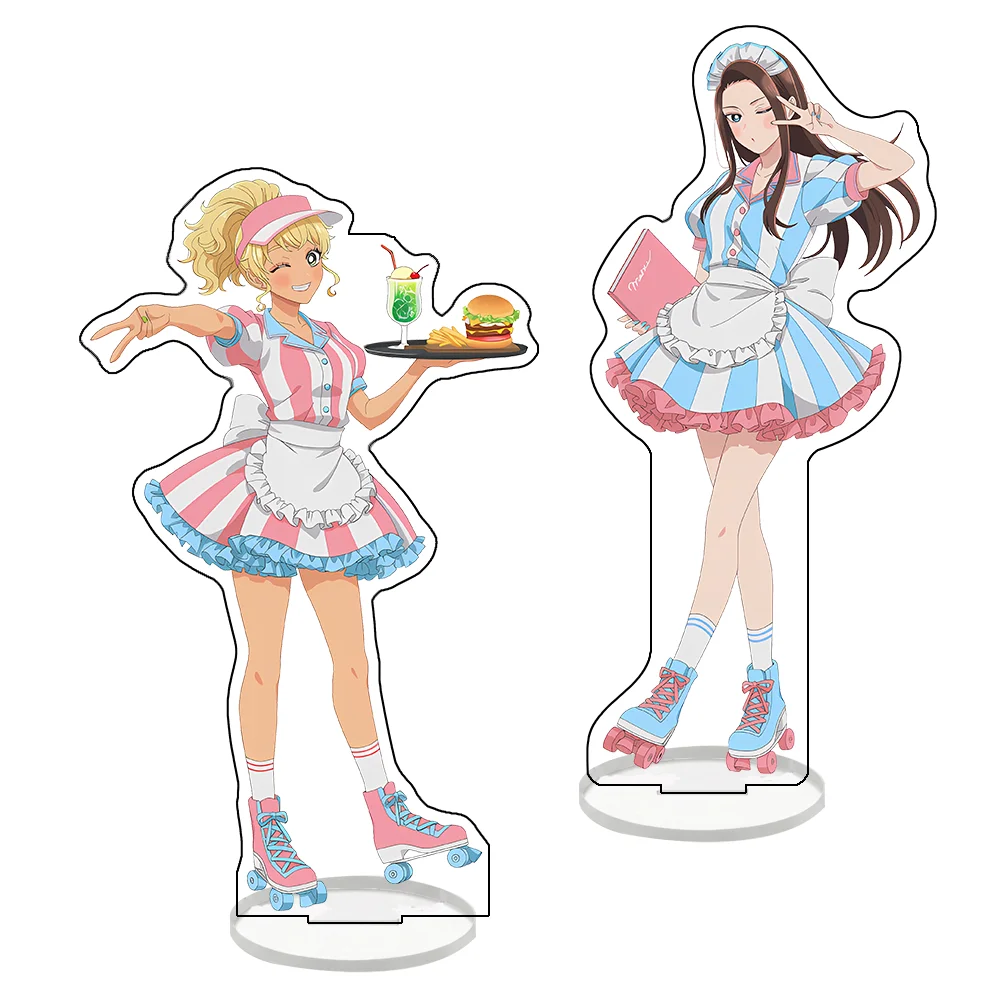 Anime Gals Can't Be Kind to Otaku Cute Maid Costume Series Amane Kei Ijichi Kotoko 15CM Acrylic Stand Keychain Collect Gifts