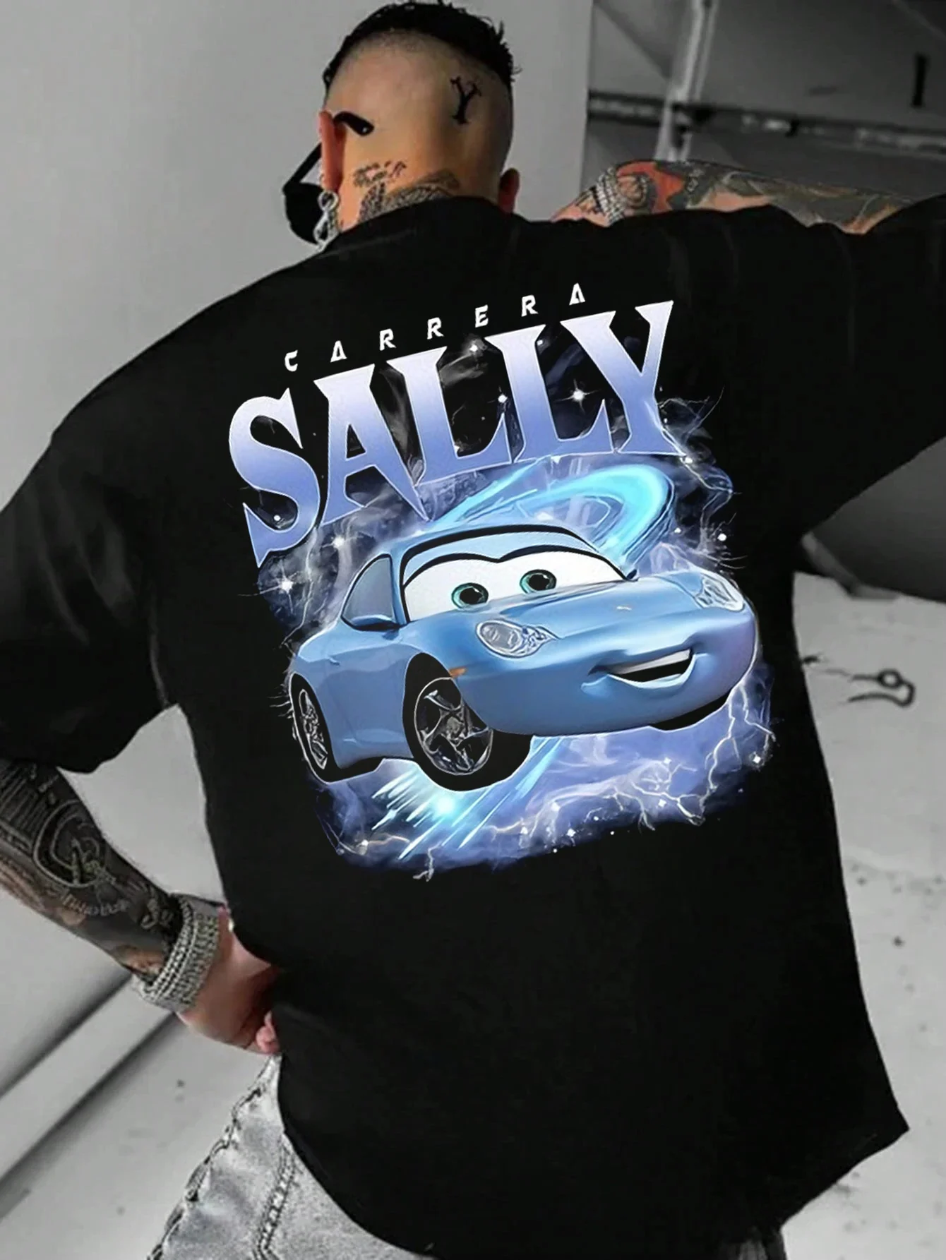 

Lightning Mcqueen Cars Cartoon Print Short Sleeve T-Shirt For Men Women Cotton T Shirts Short Sleeve Tees Summer Y2k Clothes Tee