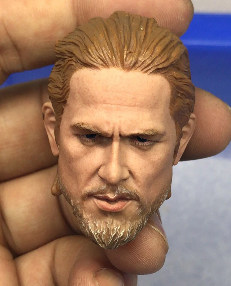 1/6 Scale Male Head Scuplt Model Sons of Anarchy Charlie Hunnam Head Carved for 12 inches Action Figure Body