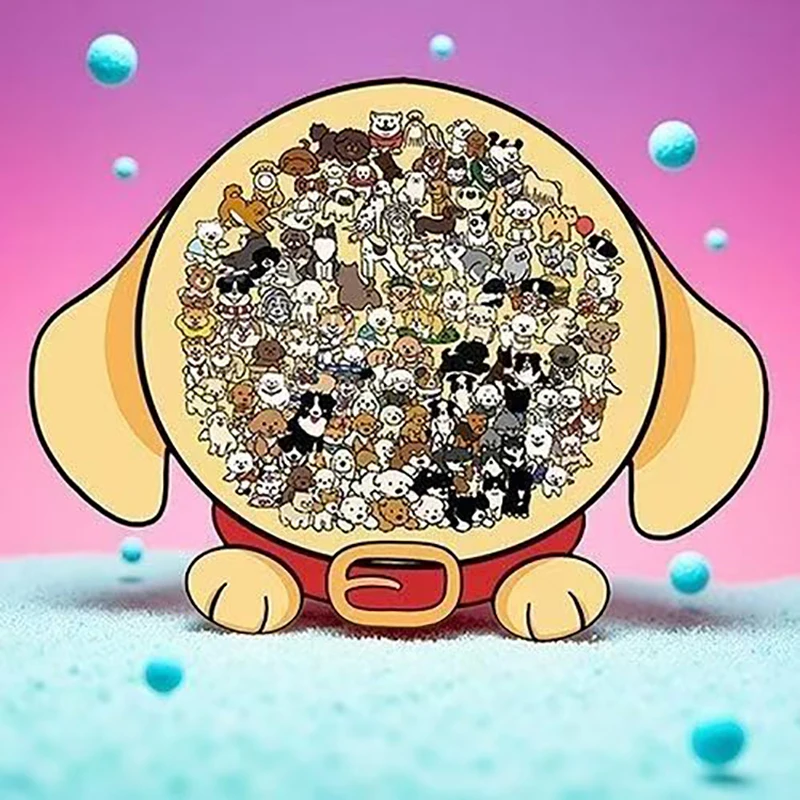 1 Set 135 pezzi Puzzle in legno a forma di cane Puzzle irregolari unici Pezzi Gioco Regali di compleanno per gli amanti dei gatti Decorazioni per la casa